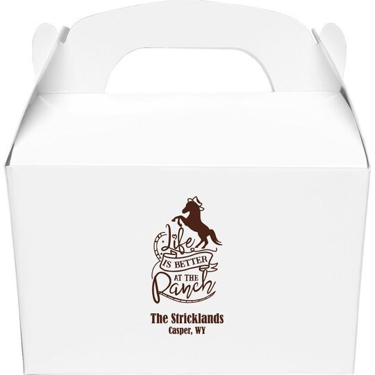 Life is Better At The Ranch Gable Favor Boxes